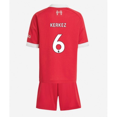 Maglia Calcio Liverpool Milos Kerkez #6 Prima Divisa Bambino 2025-26 Manica Corta (+ pantaloncini)